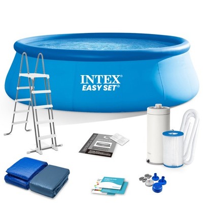 INTEX  Quick Up Pool  Komplettset Easy SetØ 457x122cm + Filterpumpe Swimmingpool