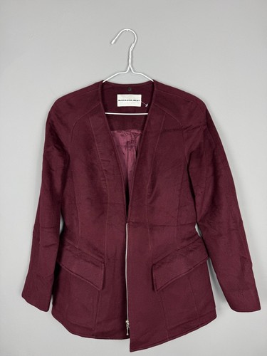 Mugler, Giacca Blazer Vintage Mugler Borgogna Strutturata Avant Garde