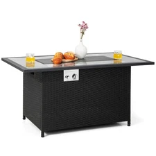 2" Patio Propane Fire Pit Table, 50,000 BTU Outdoor Fire Table