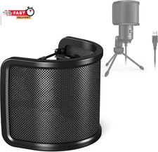 FIFINE Pop Filter Screen, Compact Microphone Pop Shield Windscreen with Metal Me