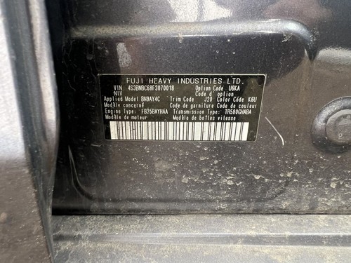 Passenger Right Front Knee Sedan Fits 15-19 LEGACY 198022 - Picture 6 of 9
