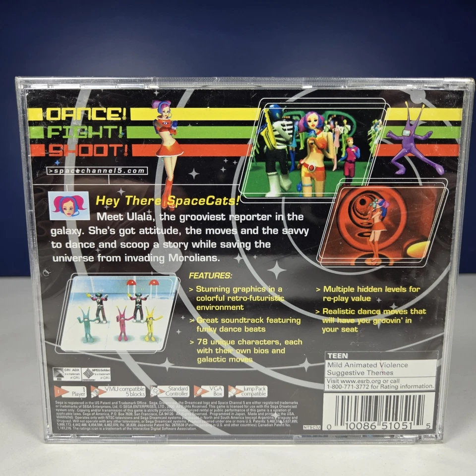 Space Channel 5 Sega Dreamcast W/ Lenticular Holographic 3D Case NEW SEALED - Image 2 of 4