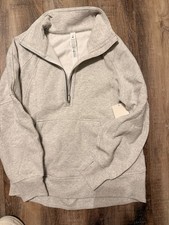 NWT 128 Lululemon Scuba Oversized Funnel Neck Half Zip - HCUG - Size XS/S