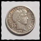 1902-P BARBER DIME B Nice Upper Grade Circ Sharp VF+ / XF #20D69   0.9 SILVER