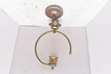 ART DECO STREAMLINE Crescent Arm Pendant light FIXTURE Antique Ceiling Hanging