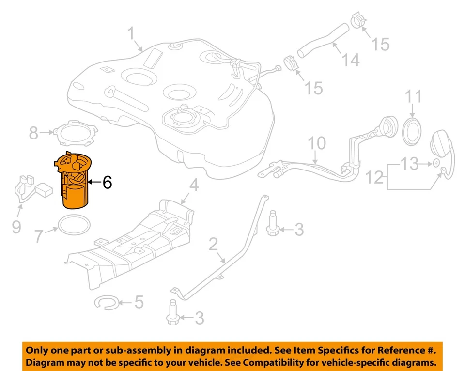 Used Fuel Pump fits: 2018 Nissan Maxima pump assembly Grade A Foto 3 de 4