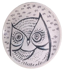 Urban Outfitter AH Owl Stoneware Plate 8.25”Diam 