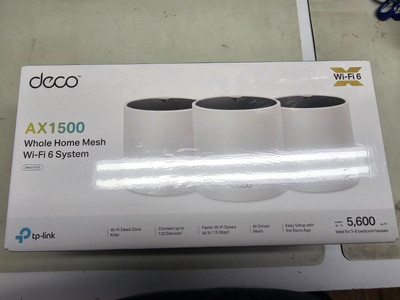 NEW - TP-Link Dual-Band AX1500 WiFi 6 Mesh Wi-Fi System (Deco X15)(3 Pack)
