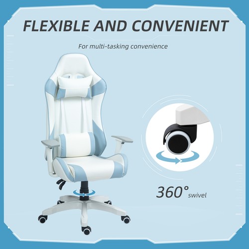 Gaming Chair, Racing Gamer Chair, Reclining Faux Leather Computer Chair - Picture 7 of 9