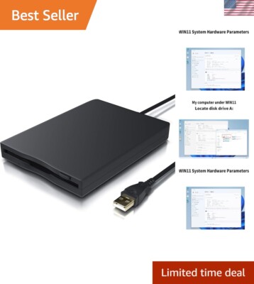 USB 3.5-Inch Floppy Drive with Backward Compatibility for Quick File Retrieval