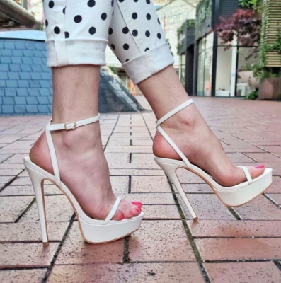 A Spillo Tacco 15 Plateau Sandalo Moda Donna Plateau Ecopelle