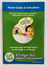 Leap Frog Fridge DJ Radio Instructions Brochure Only with Free Shipping