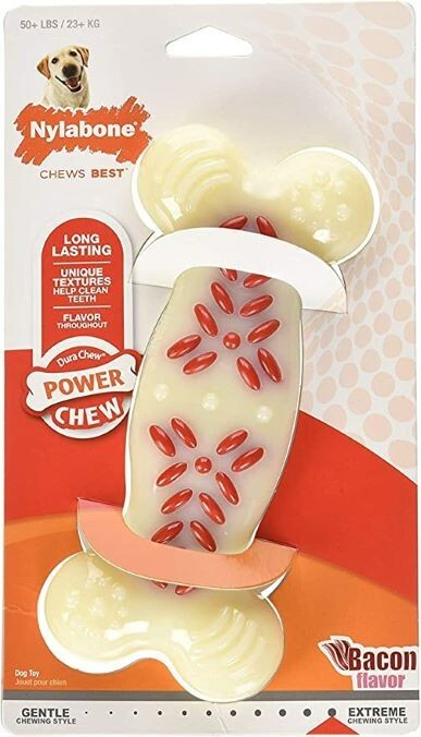 NYLABONE DURACHEW - BACON - SOUPER - FOR DOGS 50+ LBS - NFC4