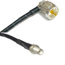 RFC195 Silver UHF Male Angle to SMA FEMALE Coax RF Cable USA Lot