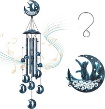 LESES Wind Chimes, Cat Memorial Wind Chime for outside Cat Lover Gifts for Women