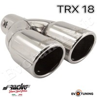 Evotuning EndschalldäMpfer Edelstahl Simoni Racing TRX/18 Chrom Doppelt Rund