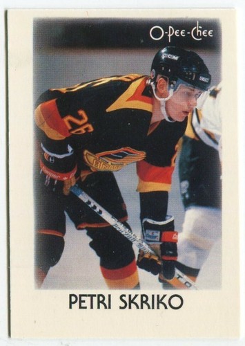 1987-88 O-Pee-Chee Mini OPC #40 Petri Skriko Vancouver Canucks