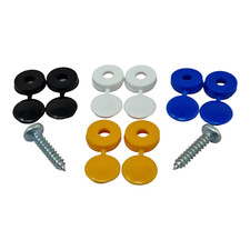 Number Plate Fitting Caps & Screws Kit Hinged Screw Covers Hinge Cover GB UK EU
