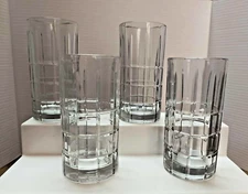 4 VINTAGE ANCHOR HOCKING  MANCHESTER ICE TEA GLASS TUMBLERS 16 OZ