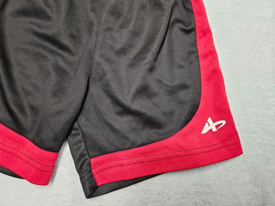 Pantalones Cortos Atléticos Ligeros Athletech Rojo Negro Cintura Elástica Talla 4/5 Foto 2 de 4