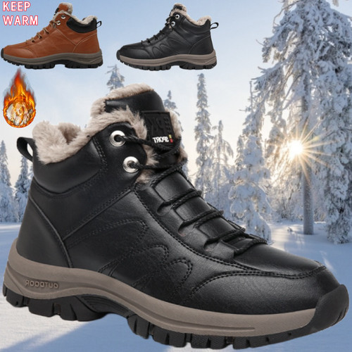 Cotton Shoes Outdoor Wool Cold Boots Fur One Winter Snow Boots Men's High-top Warm Cotton Boots Camouflage