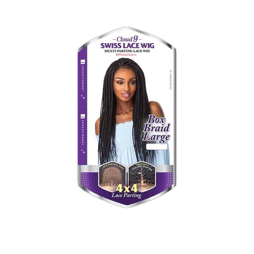 Sensationnel Cloud 9 4x4 Swiss Lace Wig - Box Braid Large - Picture 3 of 6
