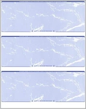 25 Blank Check Stock Paper - 3 Checks on a Page - QuickBooks - Blue Marble