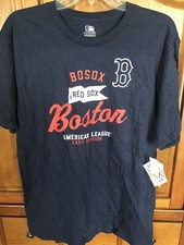 MLB Boston Red Sox Men's Large Blue T-Shirt Genuine Merchandise New With Tags