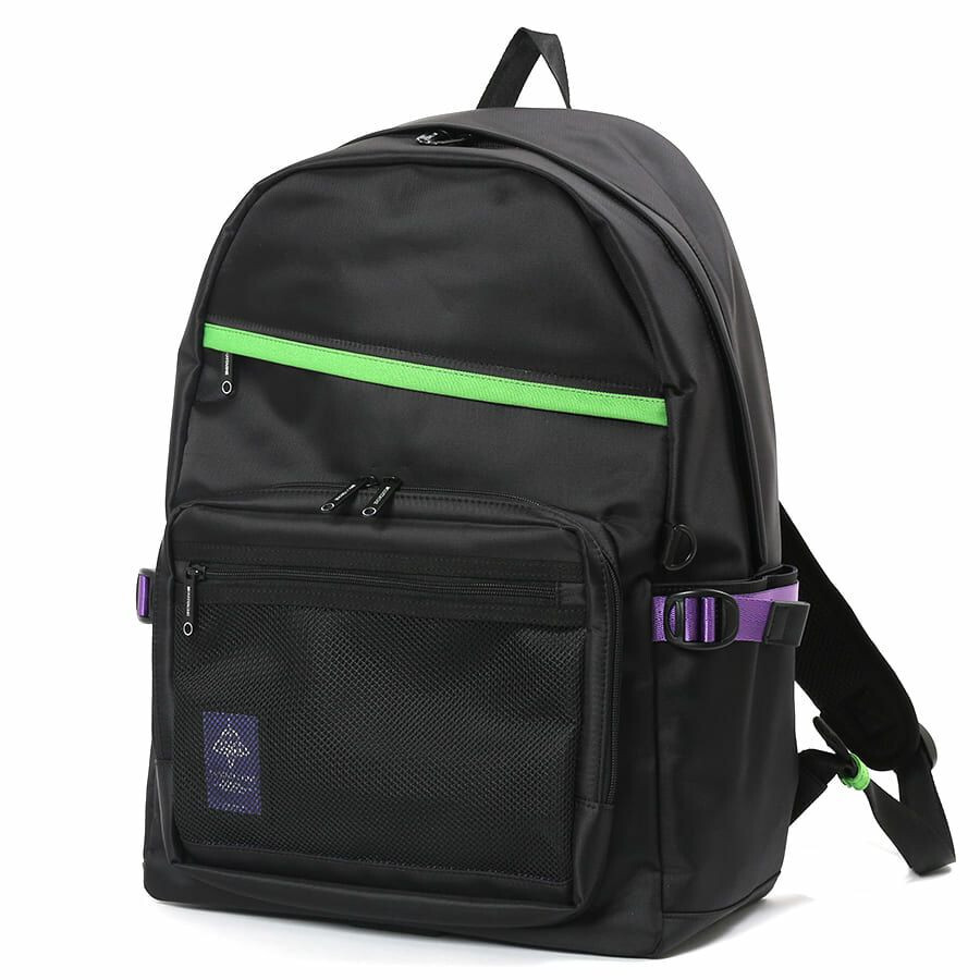 【貴重】エヴァ・エース EVANGELION x MOUSTACHE Daypack Backpack 30L Black x Purple