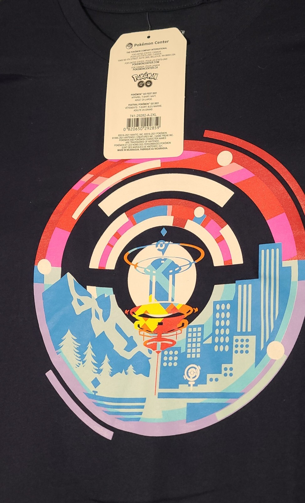Pokémon Go Fest 2021 T Shirt Adult Size New Sealed with Tags 2XL