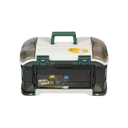 Outdoor Sports Angled Fishing Tackle Box Storage System Green 11.5oz Spacious - Picture 2 of 7