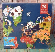 World Map Puzzle - 70 Piece Puzzle - NEW