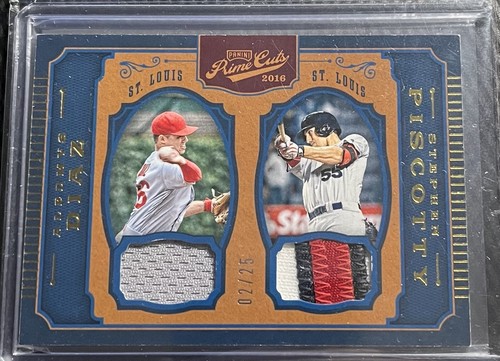 2016 Panini Prime Cuts 02/25 Stephen Piscotty Aledmys Diaz 3-Color Patch #CPM-DP - Picture 3 of 4
