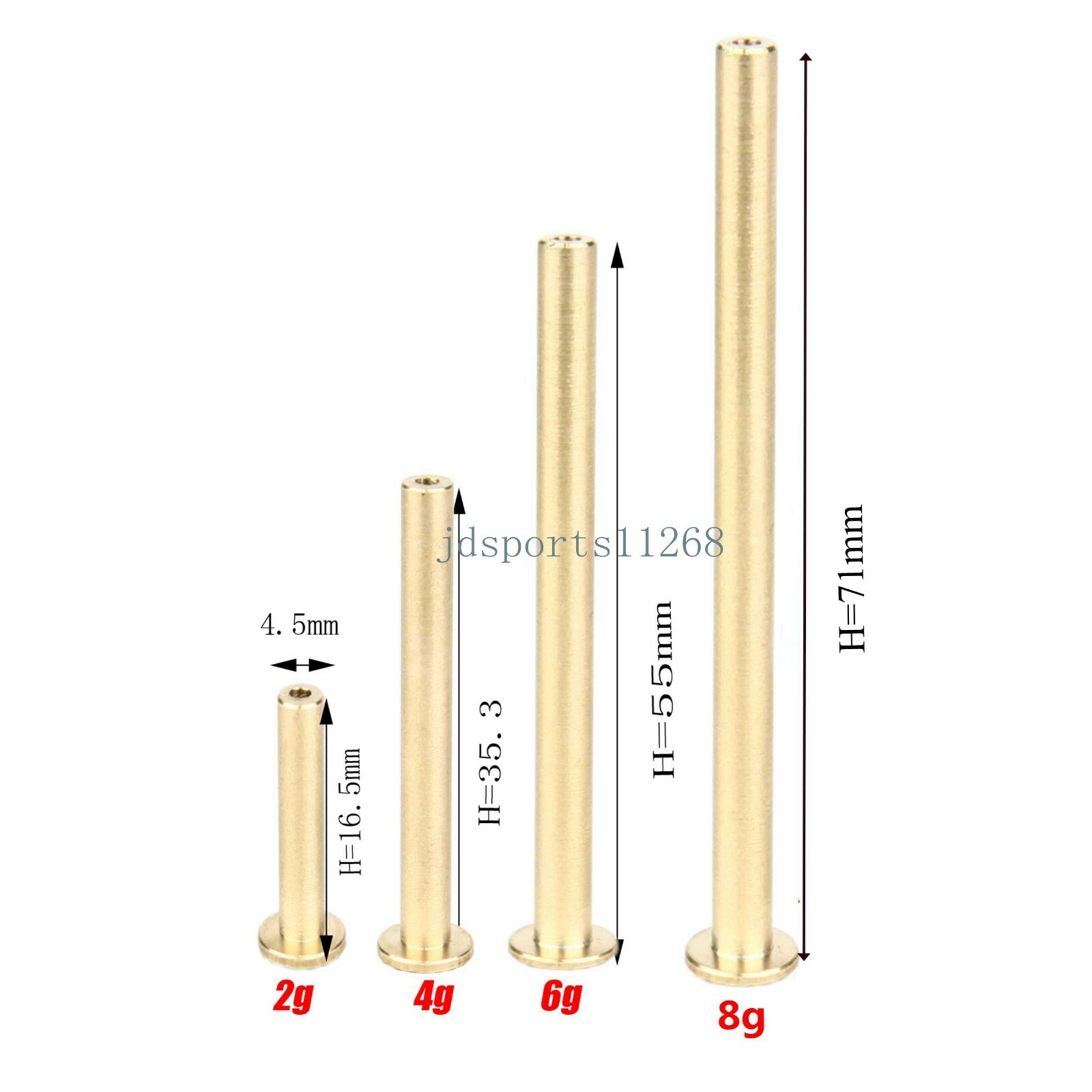 5pcs Golf Brass Plug Swing Weights for Graphite Shafts Diameter 4.5mm eBay