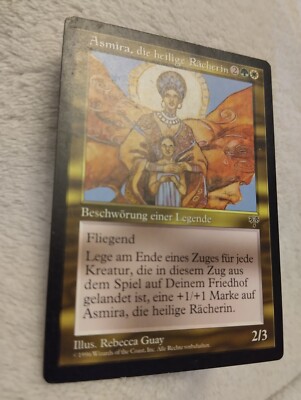 MTG ASMIRA, HOLY AVENGER GERMAN LANGUAGE Mirage 1996 Rare