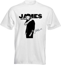 Camicia unisex nuova James Arthur World Tour cotone bianco tutte le taglie J622