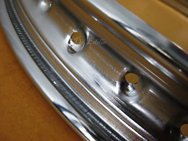 Fit YAMAHA YDT1 1963 FRONT & REAR STEEL WHEEL RIM SET+TAPE RUBBER #BI1000# Foto 3 de 4