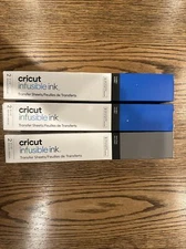Cricut Infusable Ink Transfer SheetsTrue Blue x2 And 1x Warm Grey12" x 12" *New*