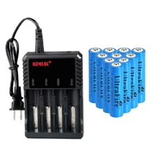UltraFire 14500 Battery 1800mAh 3.7V Rechargeable Batteries Charger LOT