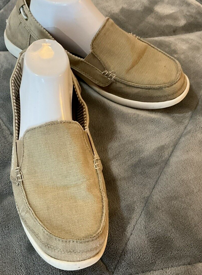 Crocs Walu Womens Tan Beige Slip On Loafers Size 10 Casual Comfort-image