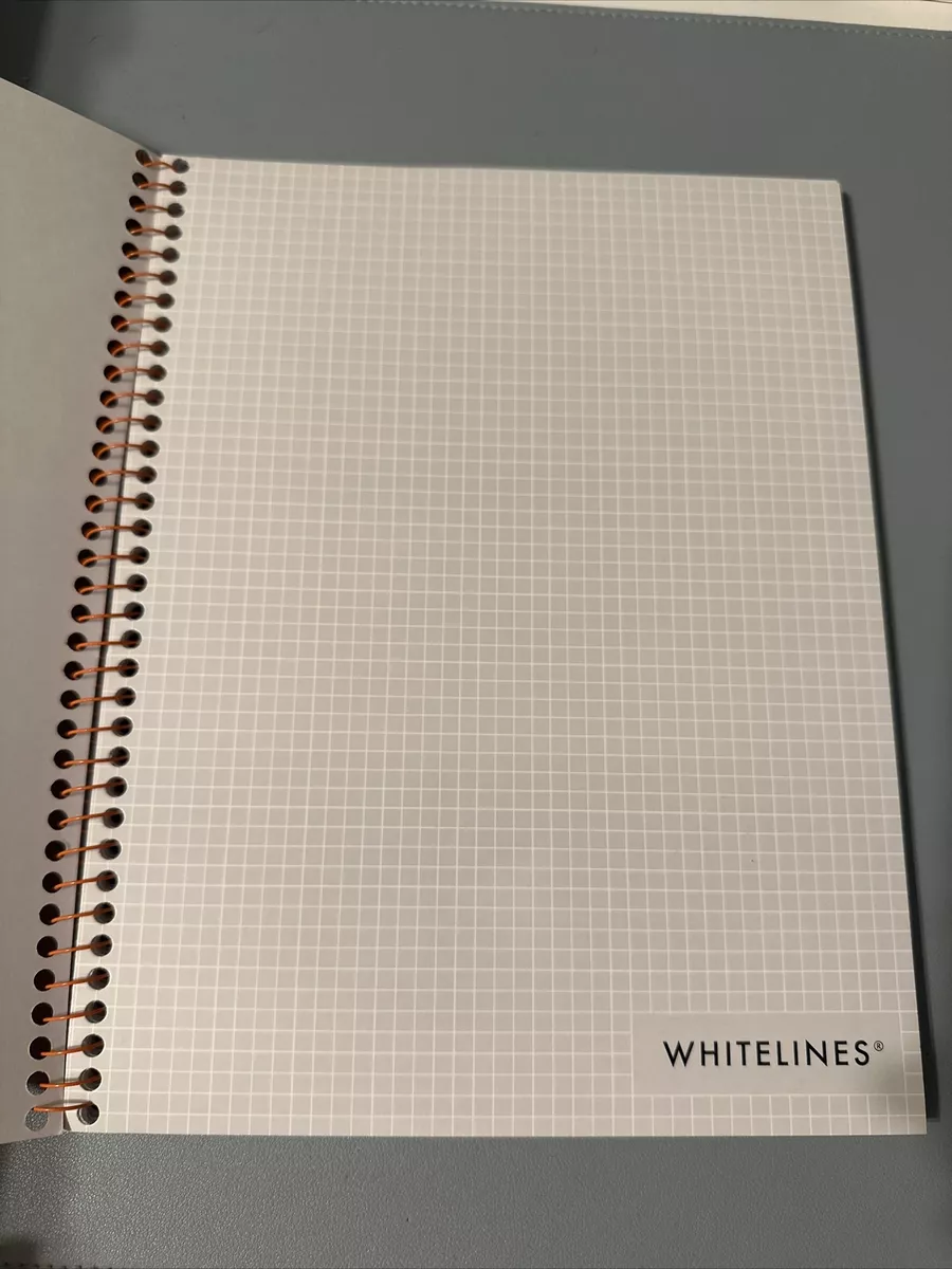 Whitelines Large (A4) Spiral Bound Notebook - No Lines!