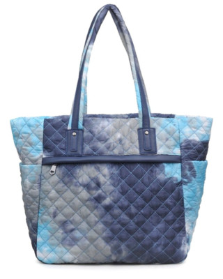 Sol and Selene No Filter Tote Quilted Blue Denim Multi Gunmetal
