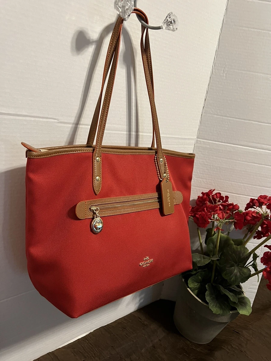 Coach Sawyer Tote F37237 Classic Red Beautiful Condition