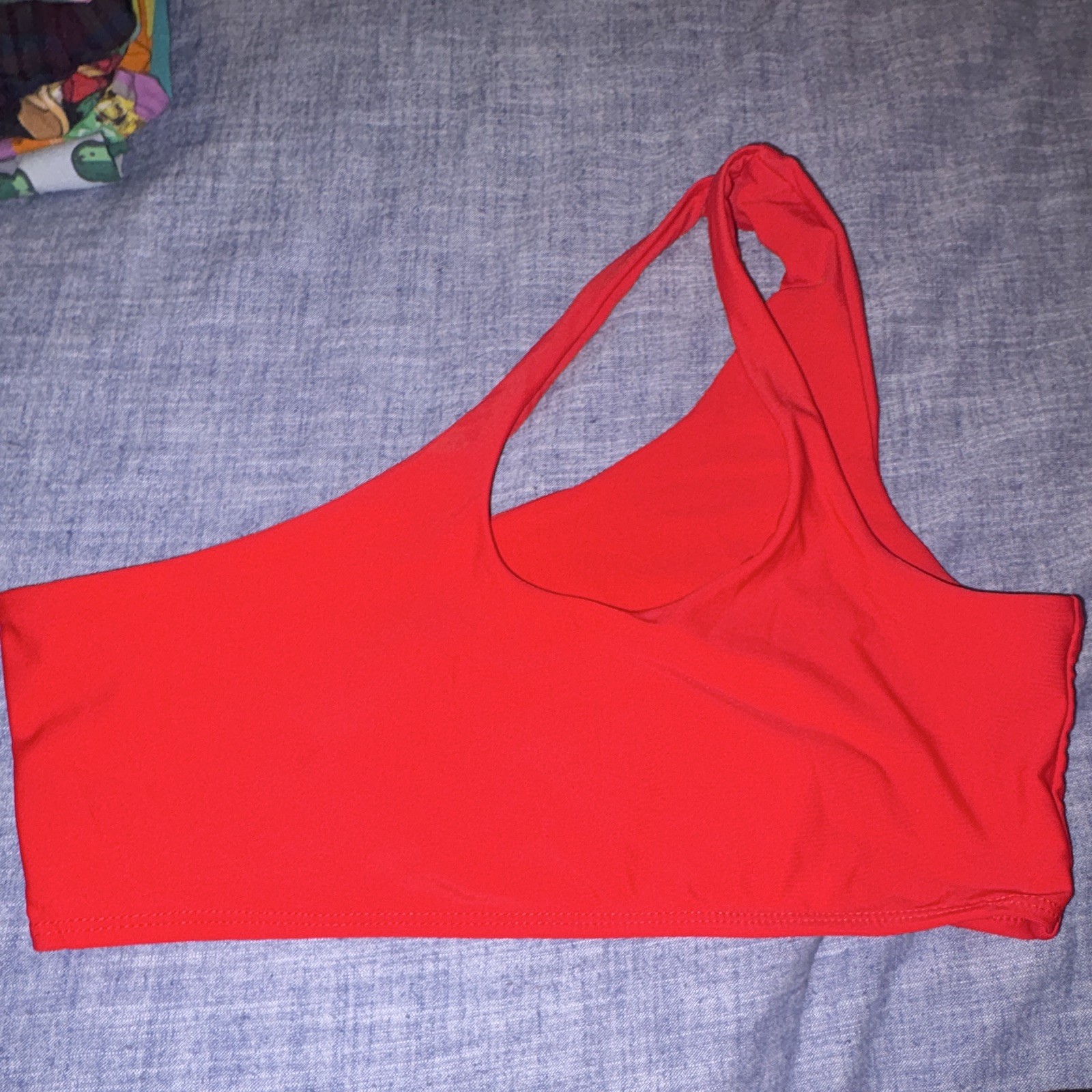 Women’s Red Solid Bikini Top Size S