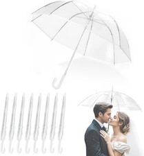 8 Pcs Clear Umbrella Wedding,Windproof Umbrellas for Rain,Large Clears...