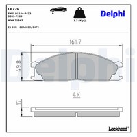 Delphi Bremsbelagsatz Scheibenbremse LP726 FüR Urvan E24 Nissan Pick D22 Vanette