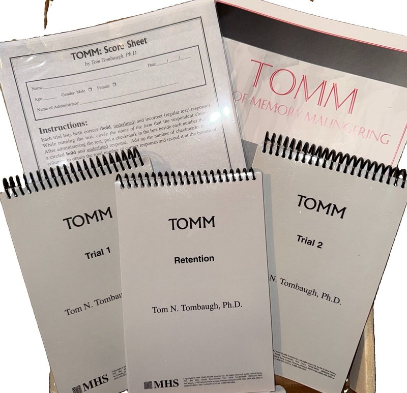 Test Of Memory Malingering Forensic Criminal Assessment Kit Psychology ⭐️ TOMM