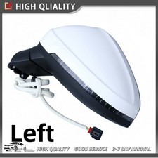 White Driver Side Mirror Wturn Signal Heated Blind Spot For Audi 2017-2019 A4