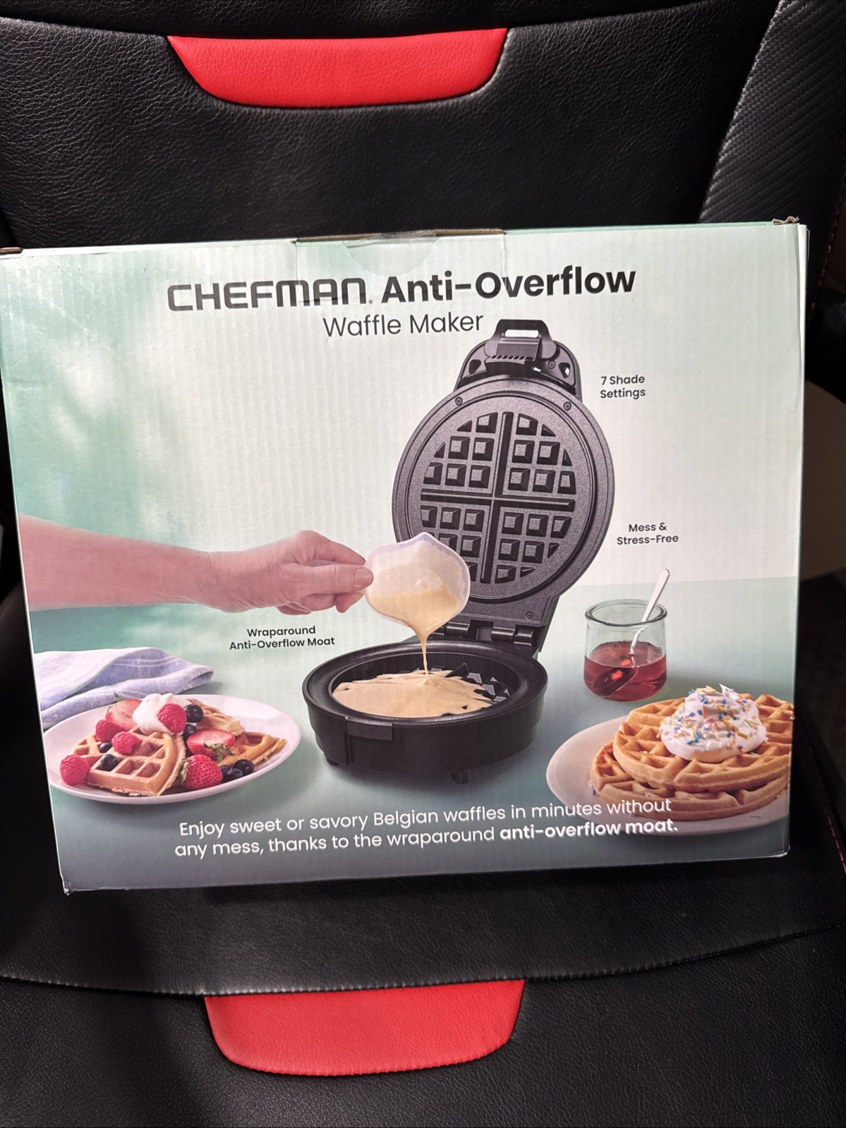 Chefman Anti-Overflow waffle Maker 