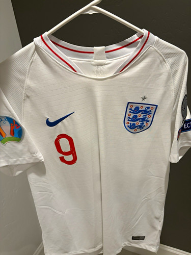 Nike England Harry Kane #9 White Soccer Jersey UEFA Euro 2020